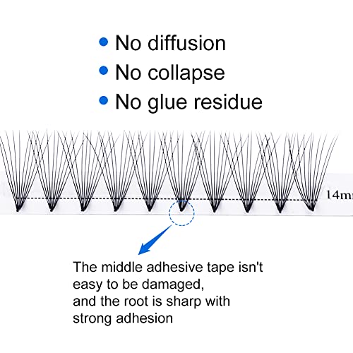 Pre Made Fan Eyelash Extensions 10D 0.07mm D Curl Mixed Length 8-14mm Premade Fans Eyelash Extension Middle Tap Premade Russian Volume Lashes Ext