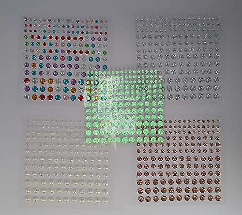 Rhinestone Face Gems Stickers, 5 Sheets for Eyes Face Body Nail, Rhinetone Face Gems, Nail gems, Nail Gems Rhinestone, Face Jewels Rhinestone for