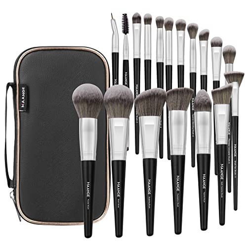 Makeup Brushes MAANGE 18 Pcs Professional Makeup Brush Set Premium Synthetic Face Kabuki Make Up Brushes Foundation Brush Blush Powder Eye Shadow