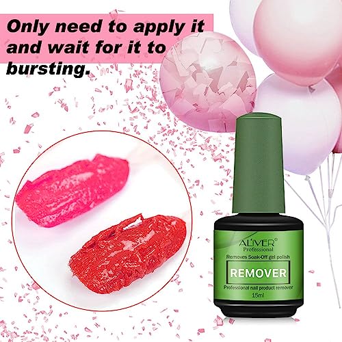 Gel Nail Polish Remover 2 Pack, Peel off in 3-5 Min, Professional Quick & Easy Removes Gel Nail, Acrylic & Shellac Nails, Safe and Non-Irritant,