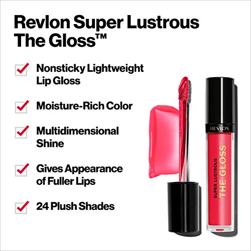Revlon Super Lustrous Lip Gloss, High Impact Lipcolor with Moisturizing Creamy Formula, Infused with Agave, Moringa Oil, & Cupuacu Butter, Sky Pi