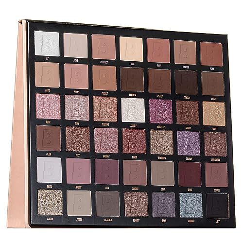 BEAUTY BAY Bright Matte 42 Shade Eyeshadow Palette - Intense Pigment & Long-Lasting Eye Make-Up, Eye Shadow Shades in Pinks, Blues, Greens, Yello