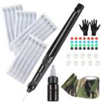 Stigma Hand Poke and Stick Tattoo Kit, Stick and Poke Pen kit Aluminum Alloy Hand Poke Pen with 20 Pcs Tattoo Needles, DIY Tattoo Supply for Tatt