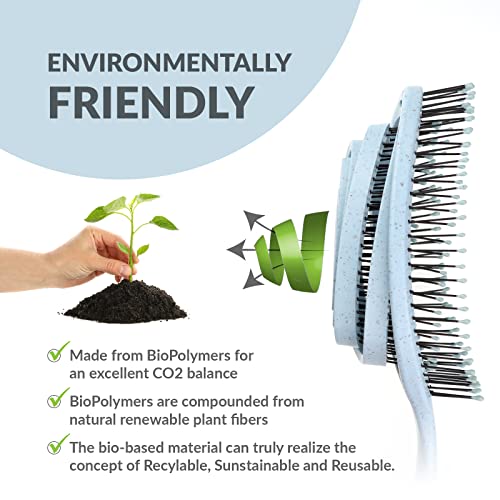 marQus Detangle Hair Brush women and men, Exclusive Ultra-soft bending Bristles and Body - Glide Through Tangles With Ease For All Hair Types - W