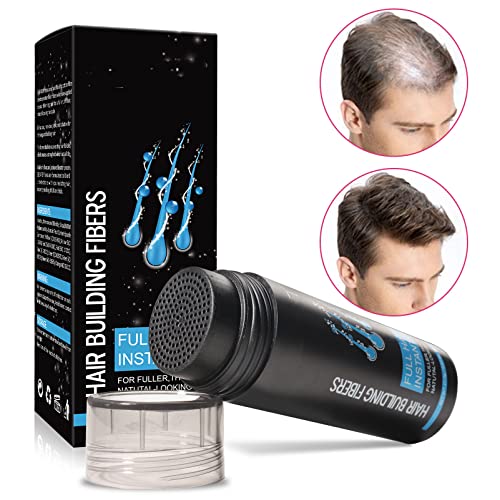 Hair Building Fibers, Hair Fibres Black, Professional Quality Fiber Hair Powder, Hair Loss Concealer for Thinning Hair for Women and Men for Bald