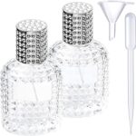 DITK-U 30 ml 2 Perfume Bottles Atomiser Refillable Glass Empty Perfume Atomiser Crystal Glass Art Pineapple Perfume Bottle for Women or Girls (Ca