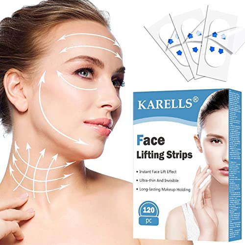 Face Lift Tape,120PCS Face Tape Lifting Invisible,Eyid Lift Strips, Vline Face Lifting,Face Lifting Tape, Lift Sticker,Face Uplift, Make-up Face