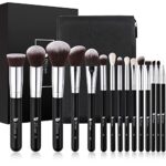 DUcare Makeup Brushes 15pcs Professional Cosmetic Brushes Foundation Powder Contour Blush Cosmetic Eye Brush Sets With Luxury Cosmetic Bag