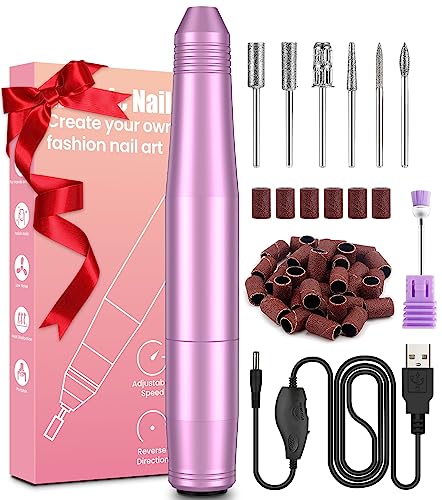 Nail Drill Machine, Electric Nail Files for Acrylic and Gel Nails, 20000RPM Electric Nail Drill for Natural Nails, Professional Nail Drill for Pe