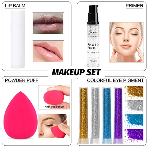 Fenshine All In One Makeup Kit Full Kit, Makeup Gift Set for Women Beginners, Makeup Essential Starter Bundle Include Eyeshadow Palette Lipstick