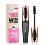 4D Silk Fiber Eyelash Mascara Black, Volume and Length Waterproof Mascara Long-Lasting, Dramatic Extension, Curling Thick Makeup,Gift for Girls W