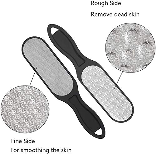 FOLAI Foot Files, Foot File Foot Pedicure Kit, Stainless Steel Foot Files,Stainless Steel File, Foot File Foot Care Pedicure Tool for Both Wet an