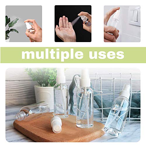 Hanyousheng Spray Bottle, Plastic Refillable Spray Bottle, 4 PCS 100ml/3.38oz Atomiser Spray Bottle, Transparent Fine Mist Spray Bottle, Spray Bo