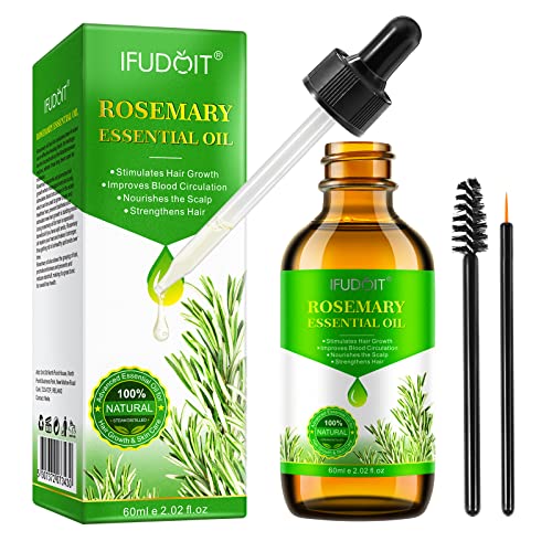 Rosemary Oil for Hair Growth, Skin Care, Eyebrow and Eyelash Growth - Hair Loss Treatment Oil for Women & Men, Improve Hair Loss and Nourishes Sc