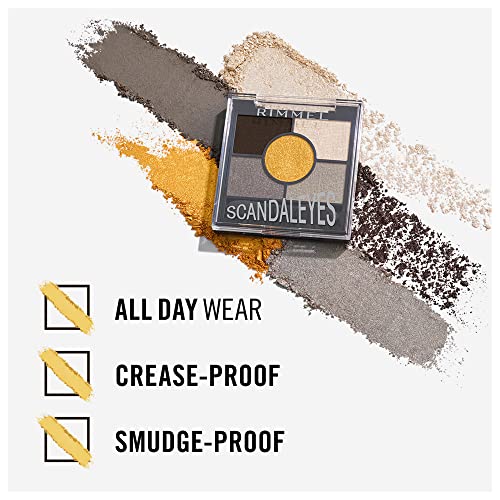 Rimmel London Scandaleyes 5 Pan Eyeshadow Palette Golden Eye, Cream
