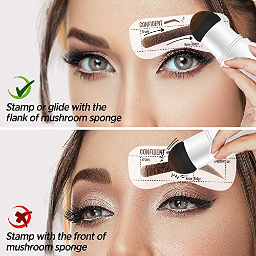Cilrofelr Eyebrow Stamp and Stencil Kit, One Step Eyebrow Stamp and Shaping Kit with 10 Eyebrow Stencils, Brow Stamp Kit Blonde, Long Lasting, Wa
