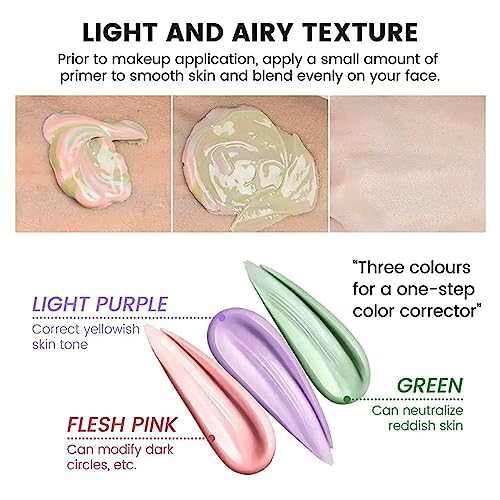 Primer Makeup, Pore Minimizer Primer For Foundation Base, Professional Make Up Primer For Face, Hydrating Isolation Cream Colour Corrector Makeup