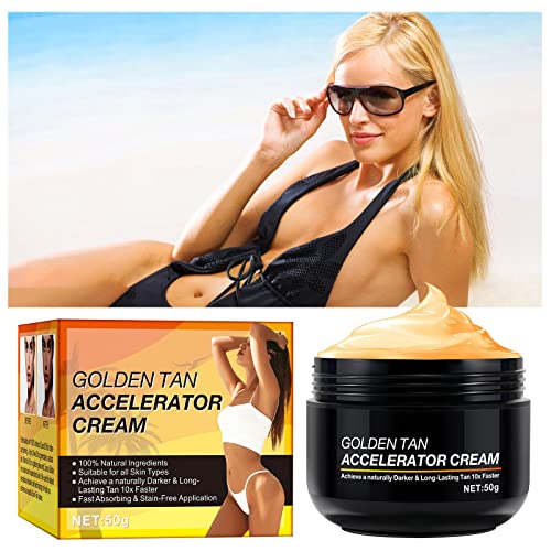 Brown Tanning Accelerator Creams, Brown Tanning Creams, Carrot Oil Tanning Creams for Sunbeds, Natural Ingredients Intensive Tanning Gel for Outd