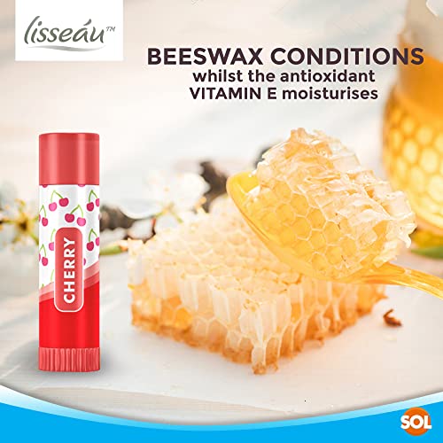 7pk Lip Balm Set | Flavoured Lip Balms with Beeswax and Vitamin E | Moisturising Lip Balm Multipack | Protect & Hydrate Beeswax Lip Balm Stick |