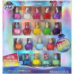 Townley Girl My Little Pony Non-Toxic Water Based Peel-Off Nail Polish Set with Glittery and Opaque Colors for Girls Kids Teens Ages 3+, Perfect