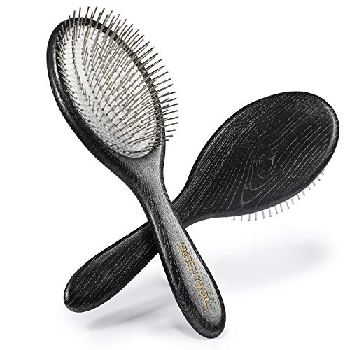 BESTOOL Hair Brush, Paddle Detangler Brush with Metal Bristles for Women/Men/Kids Detangling & Massaging, Anti Static, Best for All Hair Types We