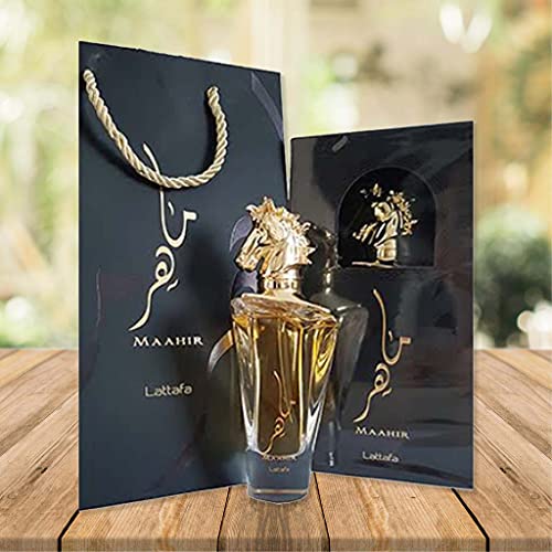 Maahir Edp Spray 100ml with gift bag By Lattafa The composition is flora