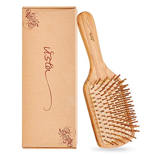Hair Brush, Bamboo Hairbrush For Long,Thick,Curly,Wavy,Dry or Damaged Hair, Reducing Hair Breakage and Frizzy, No More Tangle, with Exquisite Clo