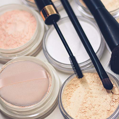 GOTH Perhk 6Pcs Cosmetic Powder Puff Loose Powder Puff Pads Soft Face Powder Puff Round Velour Puff With Ribbon Handle for Face Makeup Washable