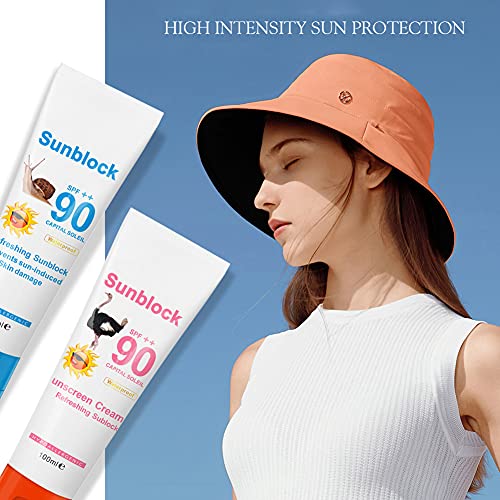 Sunscreen Cream SPF90PA++,Protection Face Cream Disaar Sunblock 90++ Protective Cream Pigmentation 100g (Sunscreen)