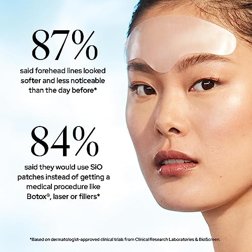 SiO Beauty Forehead Anti-Wrinkle Patch - Rapid Overnight Reusable Silicone Patch To Reduce Furrows, Expression Lines, And Creases BrowLift