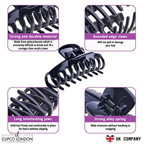 Claw Hair Clips 3.6 inch Medium - Big Hair Clip Non Slip Strong Grip Girls Hair Clips 90's style Colourful Pastel Matte shiny Hair Accessories se