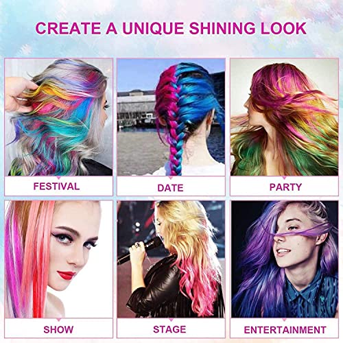 Hair Chalks For Girls,Hair Chalk,Temporary Hair Colour Spray, Hair Mascara,Coloured Hairspray For Kids,Wash In Wash Out Hair Colour,Wash Out Hair