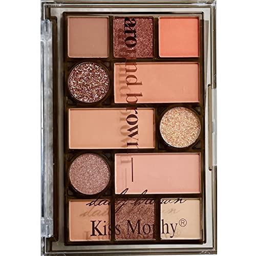 Around Brown Eyeshadow, Bronzer and Face Contour Multi Purpose Makeup Palette –- Hazelnut Latte
