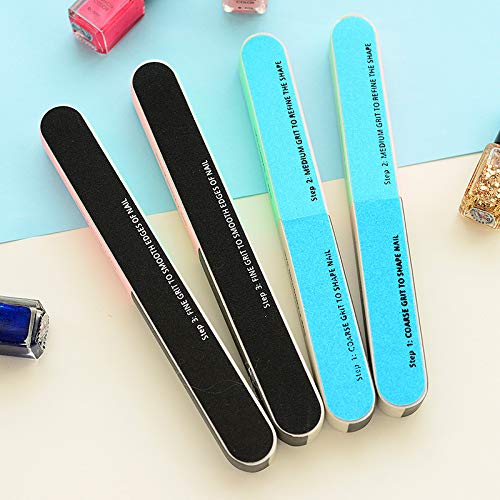 Nail File & Buffer Set Double Sided Manicure Pedicure Tool 3 Way 4 Way and 7 Way (7 Way X 1)