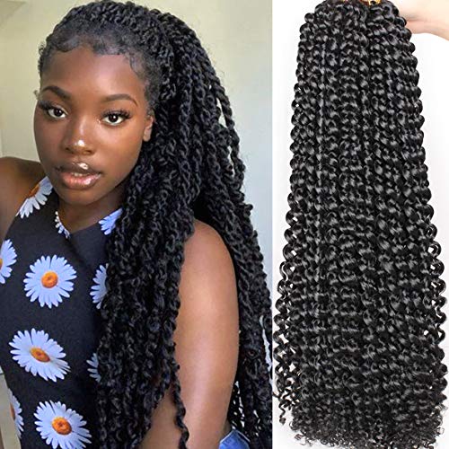 Leeven 7 Packs Water Wave Braiding Hair for Butterfly Faux Locs 24 Inch Long Water Wave Crochet Hair Hot Water Setting Passion Twists Braiding Ha