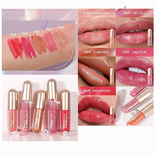 Plumping Lip Gloss,Tinted Lip Balm,Lip Stain Tint,Waterproof Long Lasting Lipstick,lip gloss,Ginger Lip Plumper for Women Nourishing Soft and Ful