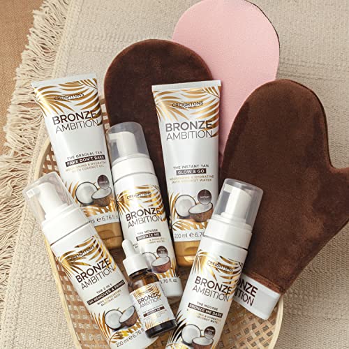 Creightons Bronze Ambition Fake Don't Bake Gradual Tan (200ml) - Blended with Coconut Oil. Melts into Skin Providing a Natural, Long Lasting & St