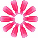 10 PCS Set Nail Polish Remover Clips Acrylic Gel Polish Clips Gel Polish Remover Nails Art Gel Cap for Toenail & Finger UV Gel Polish Removal (Ro