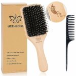 Hair Brush Boar Bristle Hairbrush for Thick Curly Thin Long Short Wet or Dry Hair Adds Shine and Makes Hair Smooth, Best Paddle Hair Brushes and