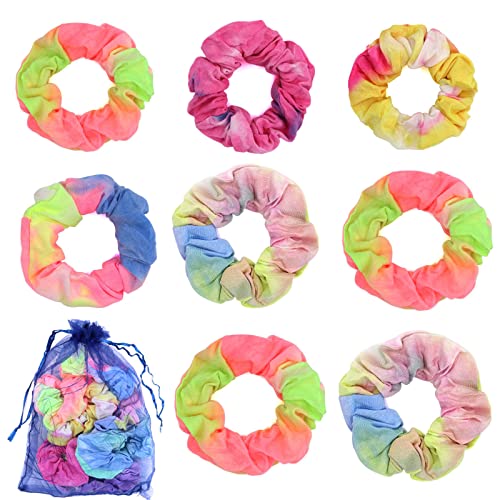 Shiny Metallic Scrunchies for Girls, 12 Pieces Hair scrunchies for Women Elastics Ponytail Holder Hair bands Teenage Girls Hair Accessories Gift