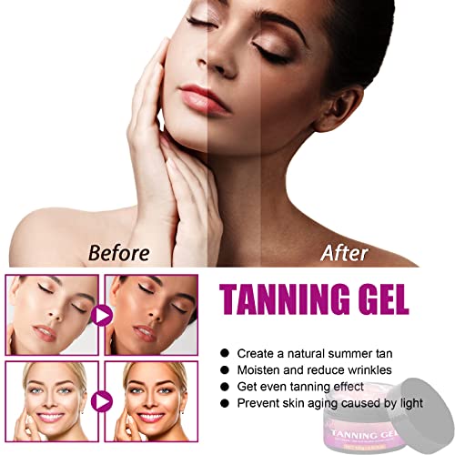 Intensive Tanning Luxe Gel,100G Peach Flavor Brown Tanning Gel,Brown Premium Tanning Accelerator Cream, Self Tanner Oil,Tanning Accelerator Gel,E