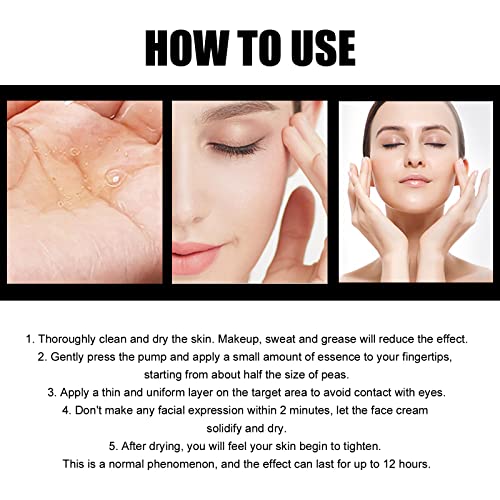 Instant Face Lift Cream, Face, Neck, Eye Tightening & Lifting Serum, Smooth Appearance of Loose Sagging Skin, Puffiness, Fine Lines & Wrinkles Wi