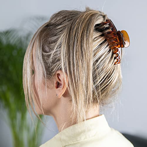 Claw Hair Clips 3.6 inch Medium - Big Hair Clip Non Slip Strong Grip Girls Hair Clips 90's style Colourful Pastel Matte shiny Hair Accessories se