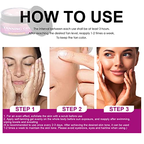 Intensive Tanning Luxe Gel,100G Peach Flavor Brown Tanning Gel,Brown Premium Tanning Accelerator Cream, Self Tanner Oil,Tanning Accelerator Gel,E