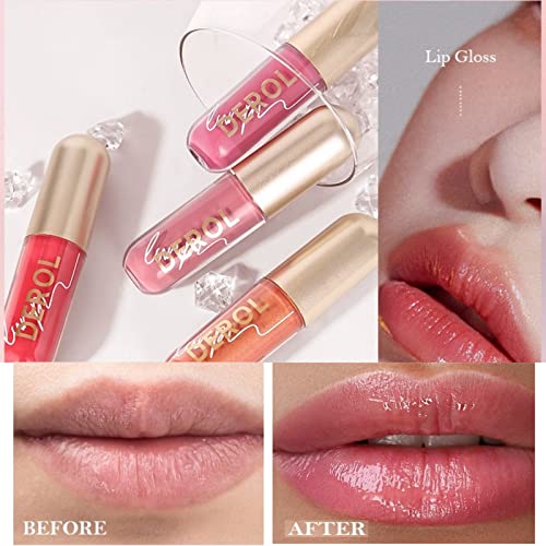 Plumping Lip Gloss,Tinted Lip Balm,Lip Stain Tint,Waterproof Long Lasting Lipstick,lip gloss,Ginger Lip Plumper for Women Nourishing Soft and Ful