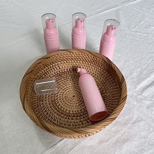 BUYSK 4pcs Empty Pump Bottle, Pink Foaming Soap Pump Dispenser for Travel Size Handsoap and Shampoo (50ml, pink)