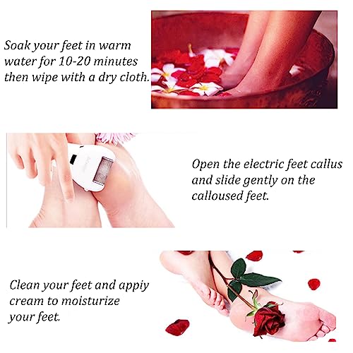 Foot Callus Remover, Professional Electric Pedicure Callus Remover, Rechargeable Foot File with 3 Roller Heads for Feet Care