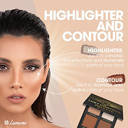 Contour Pallet Makeup Powder Contour Kit - Contour Palette With Mirror - 4 Highly Pigmented Matte Colors For Contouring And Highlighting - Vegan,