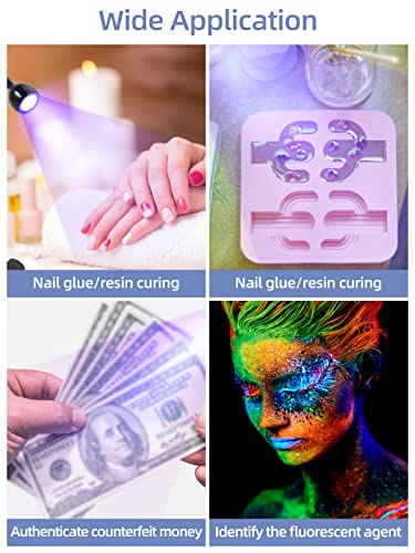 LIONVISON UV Nail Lamp, Gooseneck LED Nail Lamp with 4 Adjustable Intensity for Nail Polish Curing, 5W Rotatable Mini Gel Nail Lamp Nail Dryer wi