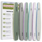 Professional Nail File Set Double Sided Grit 100/150/180/220/240/280/1000/4000 Buffer Emery Board Manicure Tools for Nail Grooming and Styling, A
